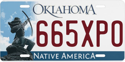 OK license plate 665XPO