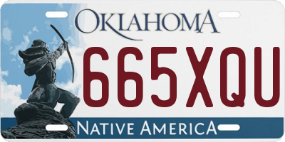 OK license plate 665XQU