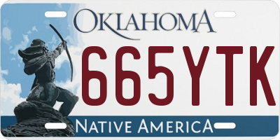 OK license plate 665YTK