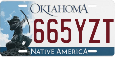 OK license plate 665YZT
