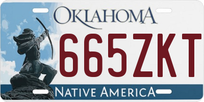 OK license plate 665ZKT