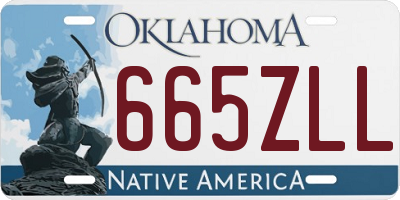 OK license plate 665ZLL