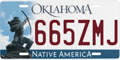OK license plate 665ZMJ