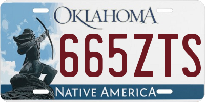 OK license plate 665ZTS