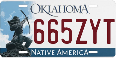 OK license plate 665ZYT