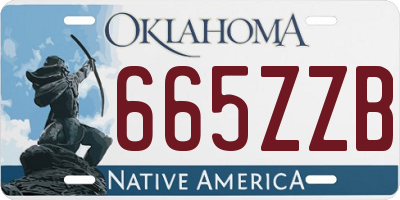 OK license plate 665ZZB