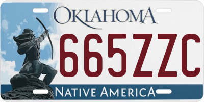 OK license plate 665ZZC