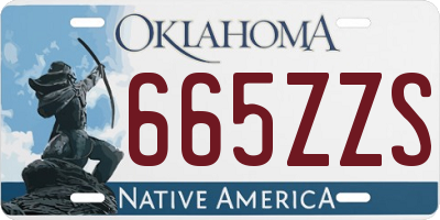 OK license plate 665ZZS