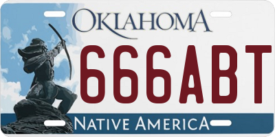 OK license plate 666ABT