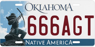 OK license plate 666AGT