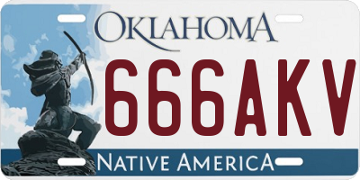 OK license plate 666AKV