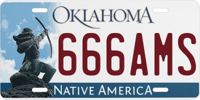 OK license plate 666AMS