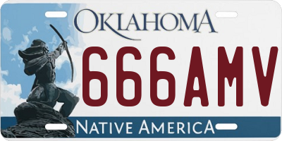 OK license plate 666AMV