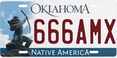 OK license plate 666AMX