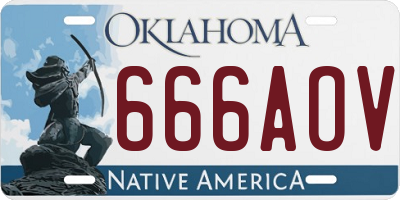 OK license plate 666AOV