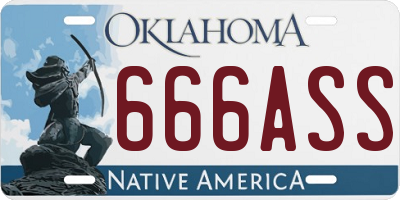 OK license plate 666ASS