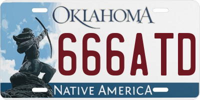 OK license plate 666ATD