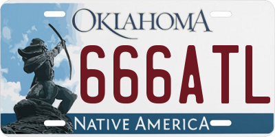 OK license plate 666ATL