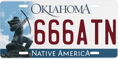 OK license plate 666ATN