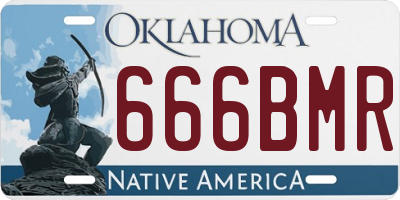 OK license plate 666BMR