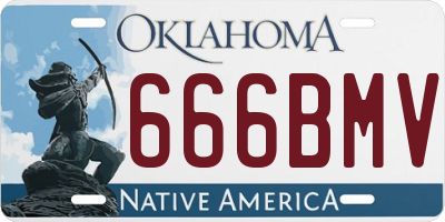 OK license plate 666BMV