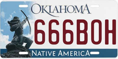 OK license plate 666BOH