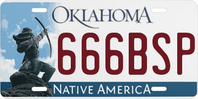 OK license plate 666BSP