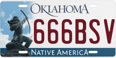 OK license plate 666BSV