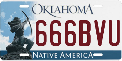 OK license plate 666BVU