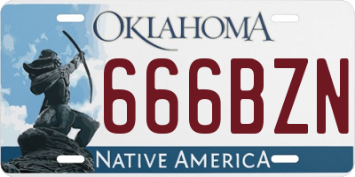 OK license plate 666BZN
