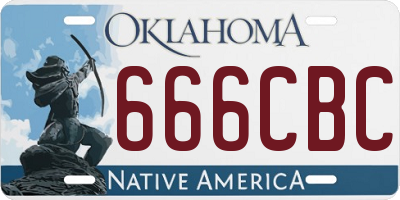 OK license plate 666CBC