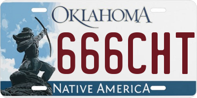 OK license plate 666CHT