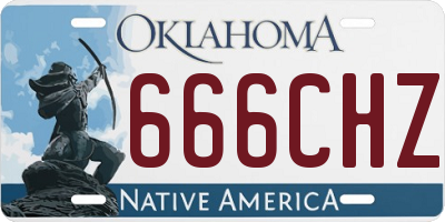 OK license plate 666CHZ