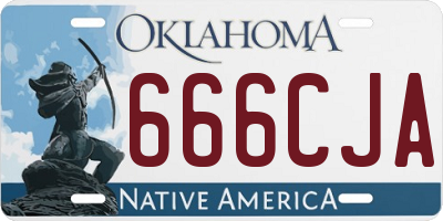 OK license plate 666CJA