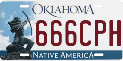 OK license plate 666CPH