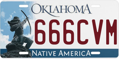 OK license plate 666CVM