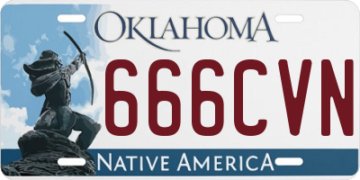 OK license plate 666CVN