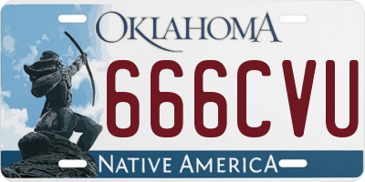 OK license plate 666CVU