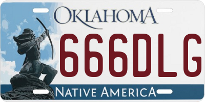 OK license plate 666DLG