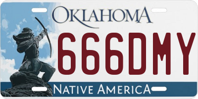 OK license plate 666DMY