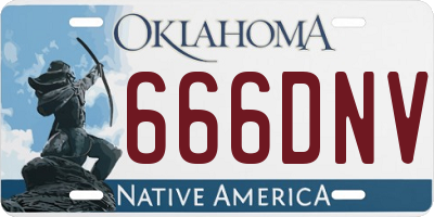 OK license plate 666DNV