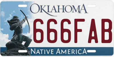 OK license plate 666FAB