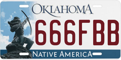 OK license plate 666FBB