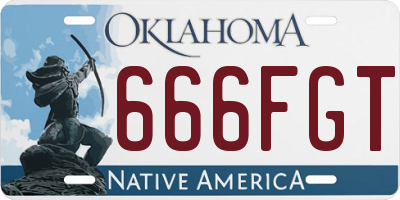 OK license plate 666FGT