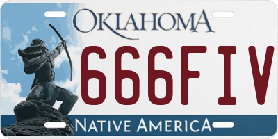 OK license plate 666FIV
