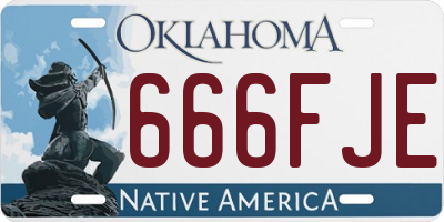 OK license plate 666FJE