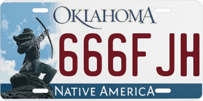 OK license plate 666FJH