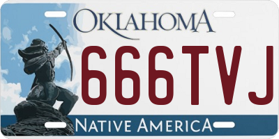 OK license plate 666TVJ