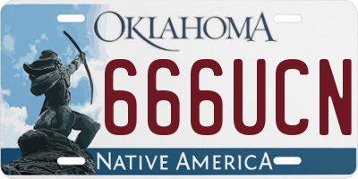 OK license plate 666UCN