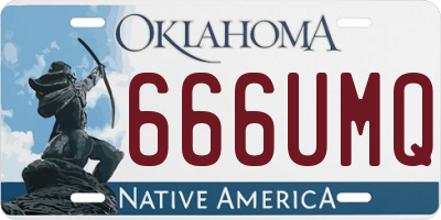 OK license plate 666UMQ